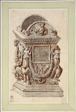 The Funerary Altar of Herbasia Clymena by Charles-Louis Clerisseau - History drawings from Hermitage Museum