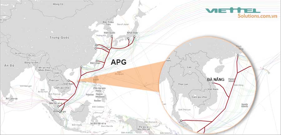 Hình 4 - Cáp quang biển APG (Asia Pacific Gateway)
