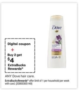 Dove & L'Oreal Shampoo CVS Deal