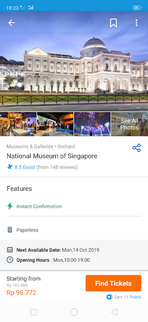 National Museum of Singapore, tempat wisata yang wajib dikunjungi di Singapore  #TravelokaBlogContest2019