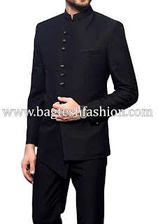 Modern Style Dark Navy Jodhpuri Suit