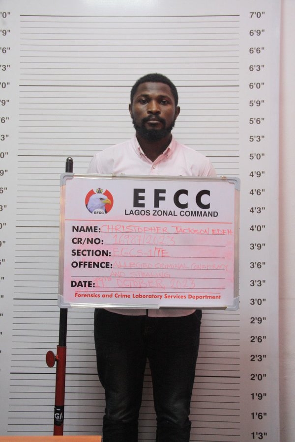 Fidelity Bank Former Staff, "Christopher Jackson Udeh" Charged By EFCC Over An Alleged N2.7 Billion Fraud Case.