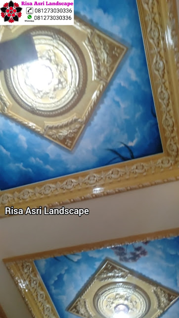 Risa Asri Landscape - Cat Wash Motif Marmer kayu