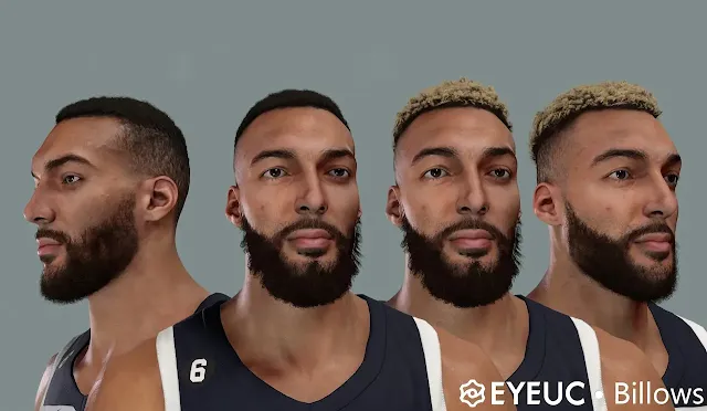 NBA 2K24 Rudy Gobert Cyberface & Body Update (2 Hairstyles)