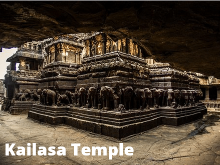 एलोरा गुफाओं की विशेषताएं: बौद्ध, हिंदू और जैन वास्तुकला और मूर्तियों का एक मिश्रण-Kailash Tample