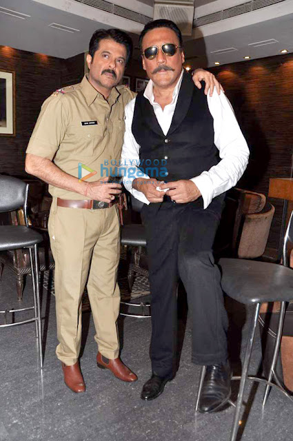 Jackie  Shroff & Anil snapped together at media interviews for TV channels