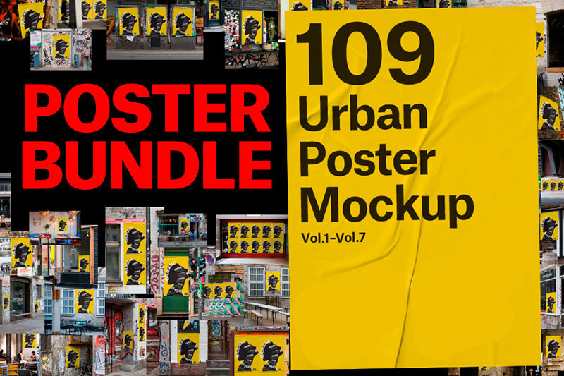109 Urban Poster Mock-up Bundle