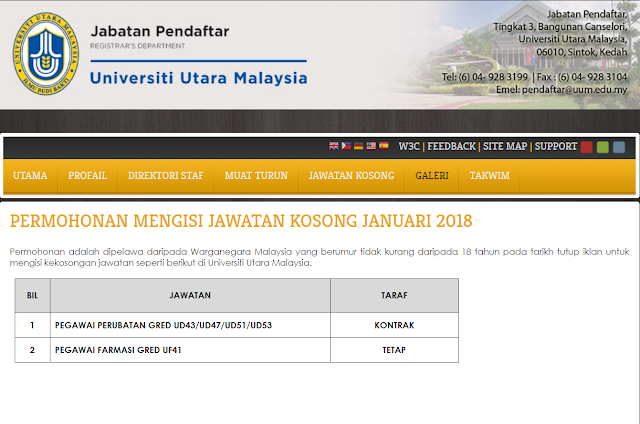 Jawatan Kosong Kerajaan di Universiti Utara Malaysia (UUM ...