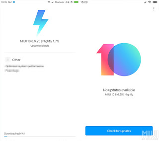 Perbandingan Updater MIUI 9 vs MIUI 10