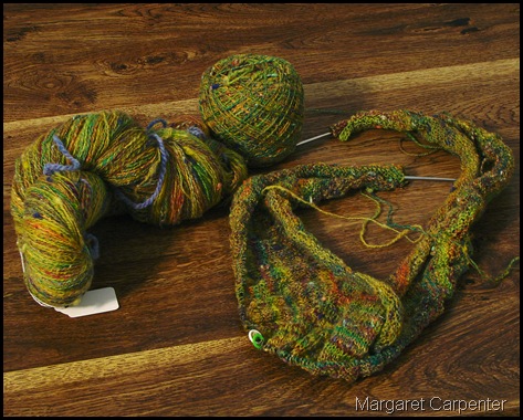 Handspun cardigan begun