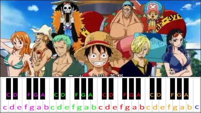 We Can (One Piece OP 19) Piano / Keyboard Easy Letter Notes for Beginners