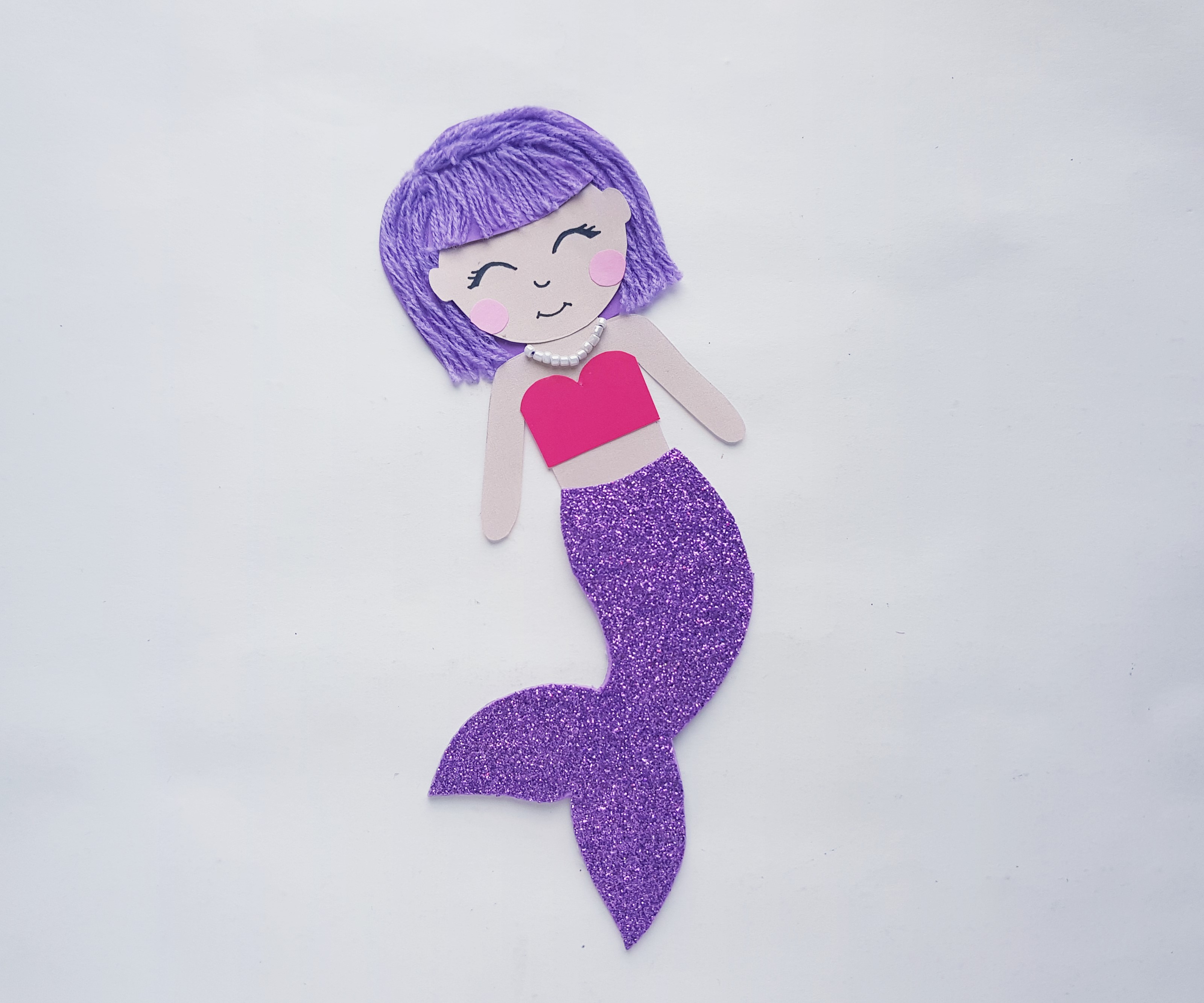 Beautiful Mixed Media Mermaid Doll Craft for Kids to Make