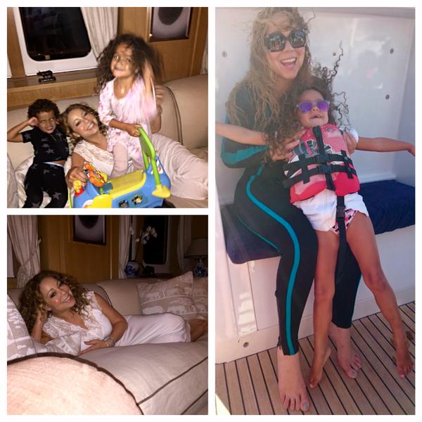 Mariah Carey Shares Vacation Photos with Children