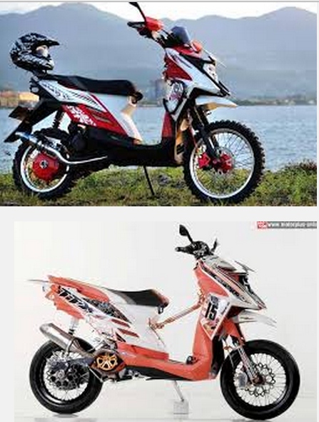 Modifikasi motor yamaha matic trail x ride terbaru