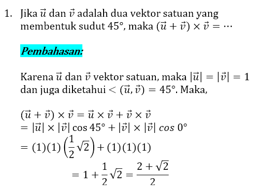 Contoh Soal Dan Pembahasan Vektor Terlengkap Soalskul