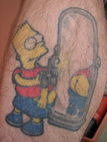 simpsons tattoos. Bart Simpson Tattoos