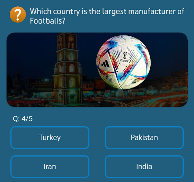 Which country is the largest manufacturer of Footballs?
