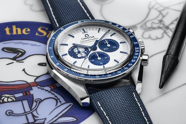 Omega Speedmaster "Silver Snoopy Award" réplica del reloj del 50 aniversario