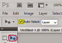 Adobe Photoshop Auto Select Option