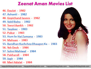 zeenat aman movies list 46 to 60