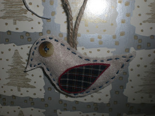 Handmade DIY Felt Bird Ornament