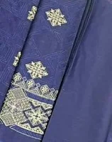 Dark Blue Full Embrorided Lawn Unstitched 3pc Suit