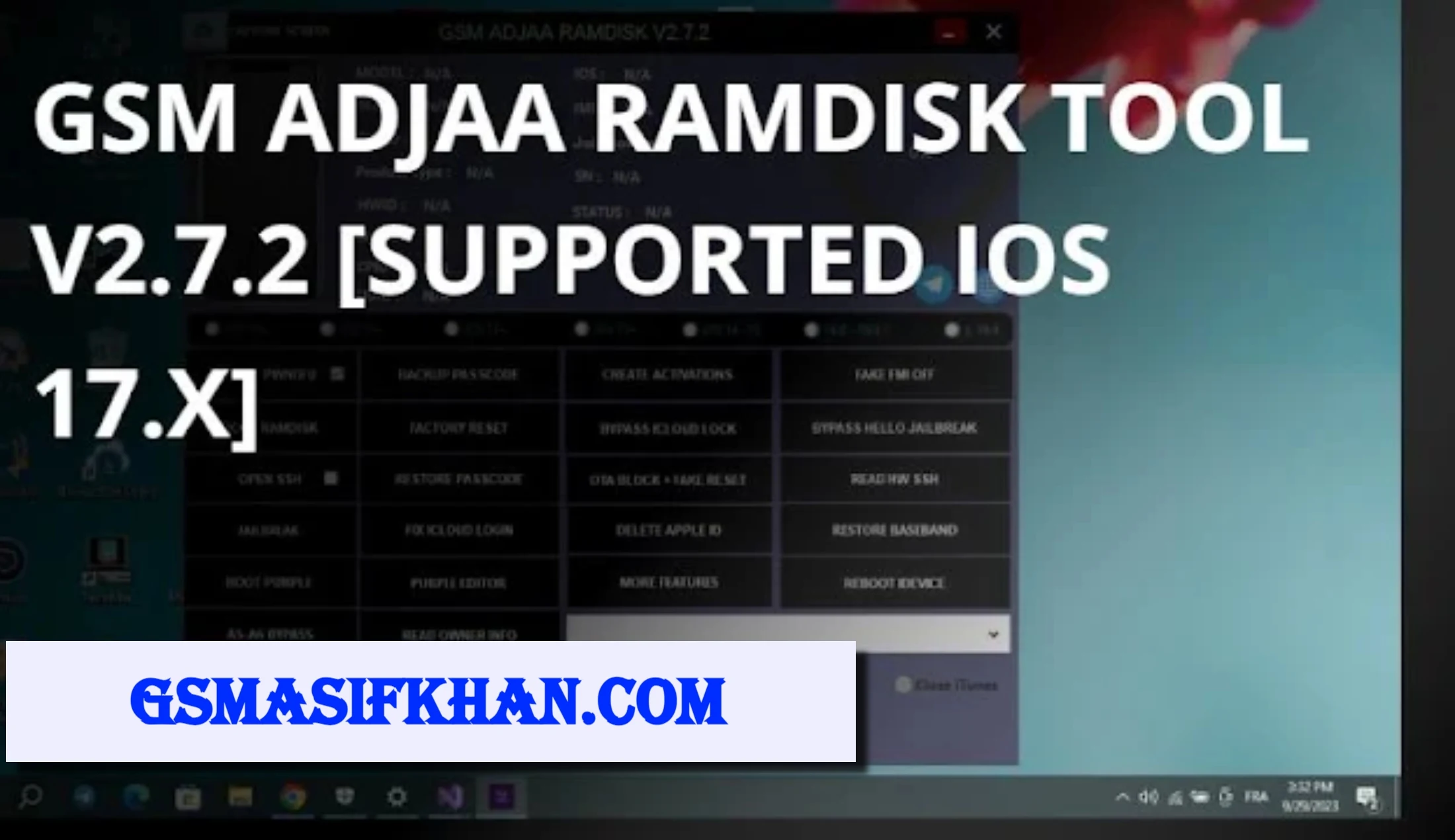 GSM Adjaa Ramdisk Tool V2.7.2: iOS 17.x
