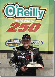 KANSAS CITY, KS - MAY 02:  during for the NASCAR Camping World Truck Series O'Reilly Auto Parts 250 on May 2, 2010 at Kansas Speedway in Kansas City, Kansas.  (Photo by Jonathan Ferrey/Getty Images)