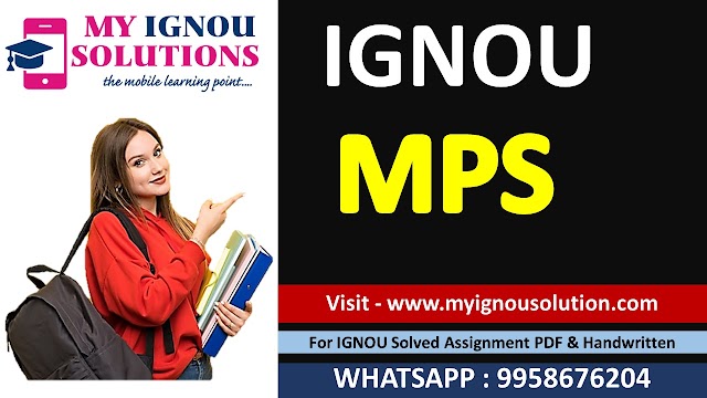 IGNOU FREE MPS Solved Assignment 2023-24 – M.A. (Political Science)