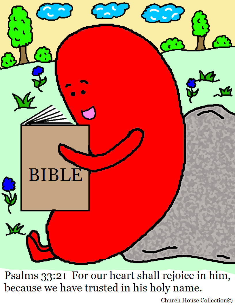Jelly Bean Reading Bible Coloring Page Psalms 33 21