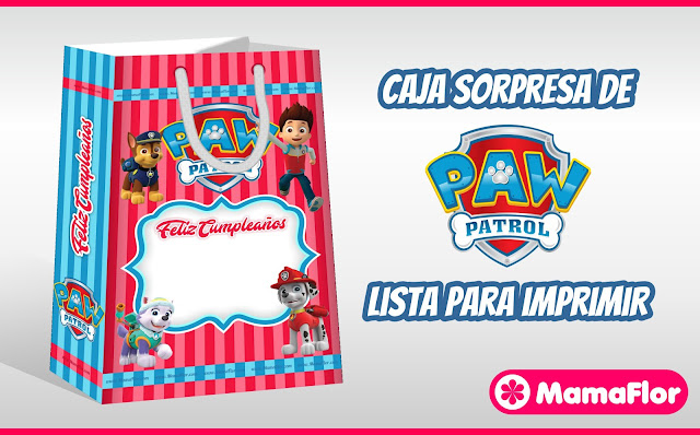 Caja Sorpresa de Paw Patrol para Fiesta de Niño