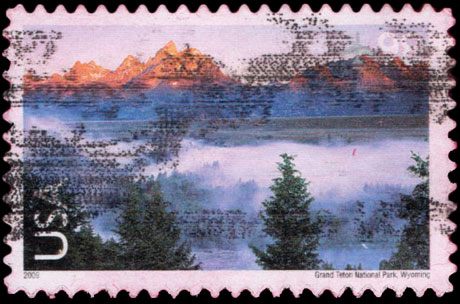 United States Airmail Stamp US-C147 Gran Teton National Park, Wyoming 98 cents 2009