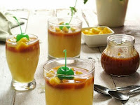 RESEP MEMBUAT PUDING MANGGA SAUS KARAMEL