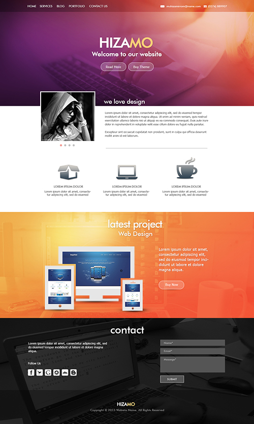 Design a Hizamo Portfolio Website In Photoshop