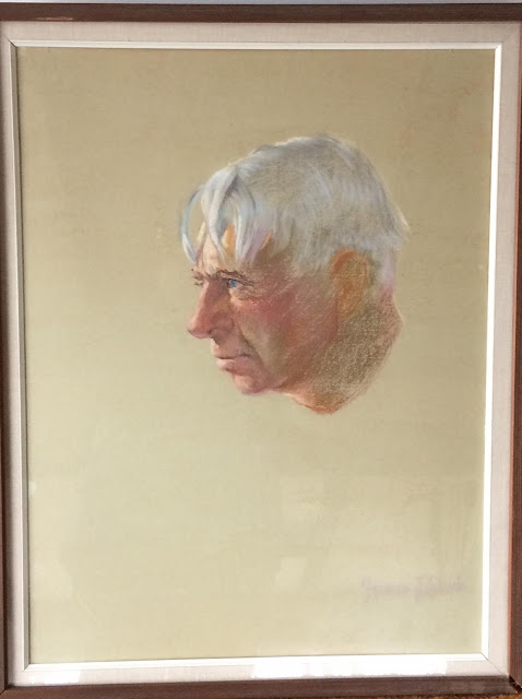 Carl Sandburg Pastel Portrait by Francis Quirk  Probably a study for the oil portrait.