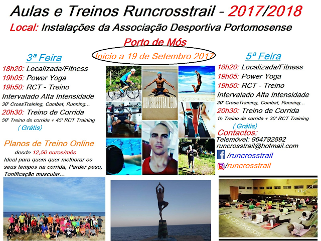Aulas e Treinos Runcrosstrail - Treinos Online - época 2017/2018