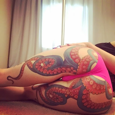 Daizha Morgann : The Girl with the Octopus Butt Tattoo!!!