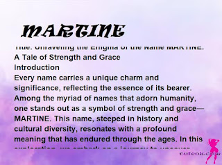 meaning of the name "MARTINE"