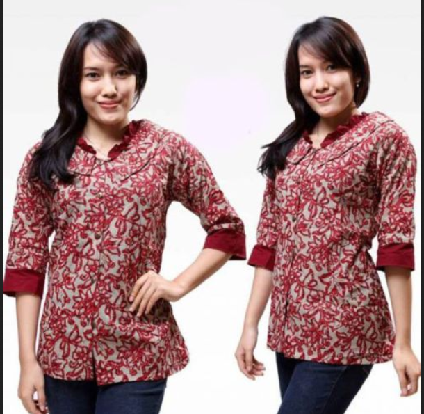  Model  Baju  Batik Wanita Modern Yang  Keren 