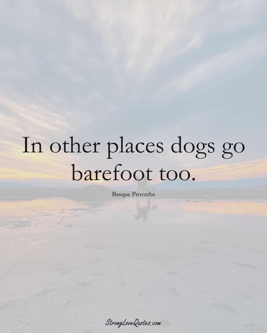 In other places dogs go barefoot too. (Basque Sayings);  #EuropeanSayings