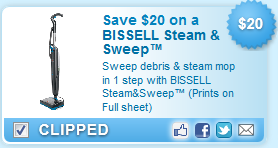 Save $20 on a BISSELL Steam and Sweep