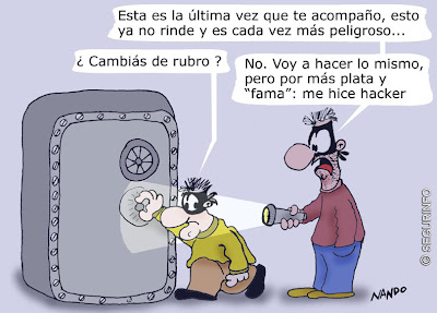 Nando Humor Gráfico: Día Intenacional de la Seguridad de la Información. Viñeta del programa de concientización en Seguridad Informática”