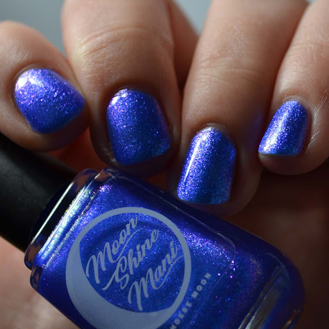 blue shimmer nail polish