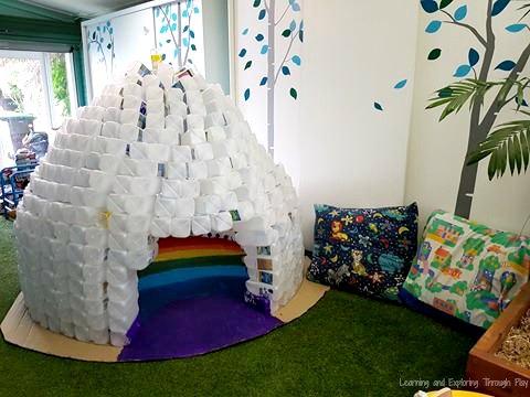 Milk Bottle Igloo - Role Play Area Ideas - Winter Theme