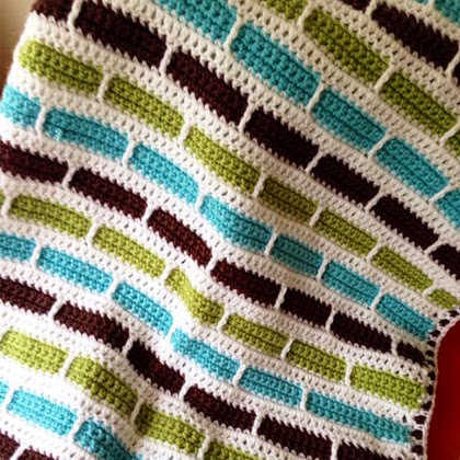 Bernat’s Crochet Stripes Blanket