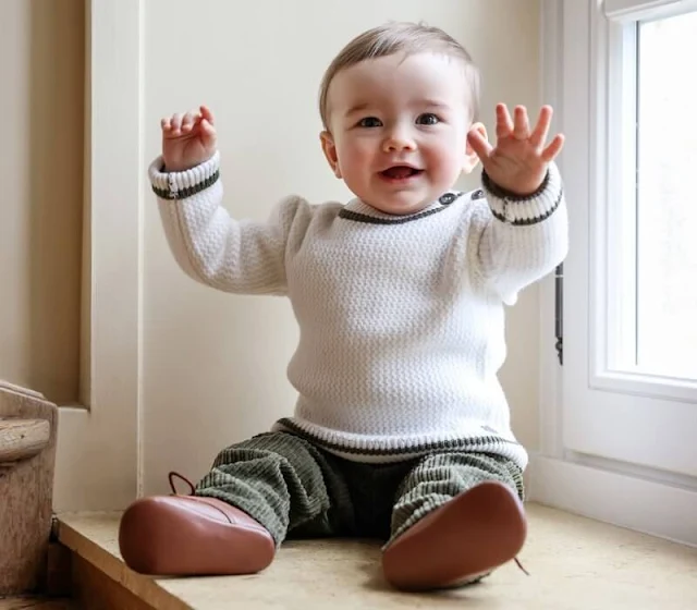 Prince Francois and Prince Charles wore a crew-neck knit jumper by Tartine Et Chocolat. Prince Guillaume and Princess Stephanie