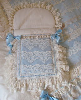 Angela Lace: Baby Blue Bed Cover