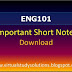 Eng101 Short Notes Download