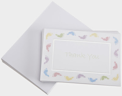 Baby shower thank you cards