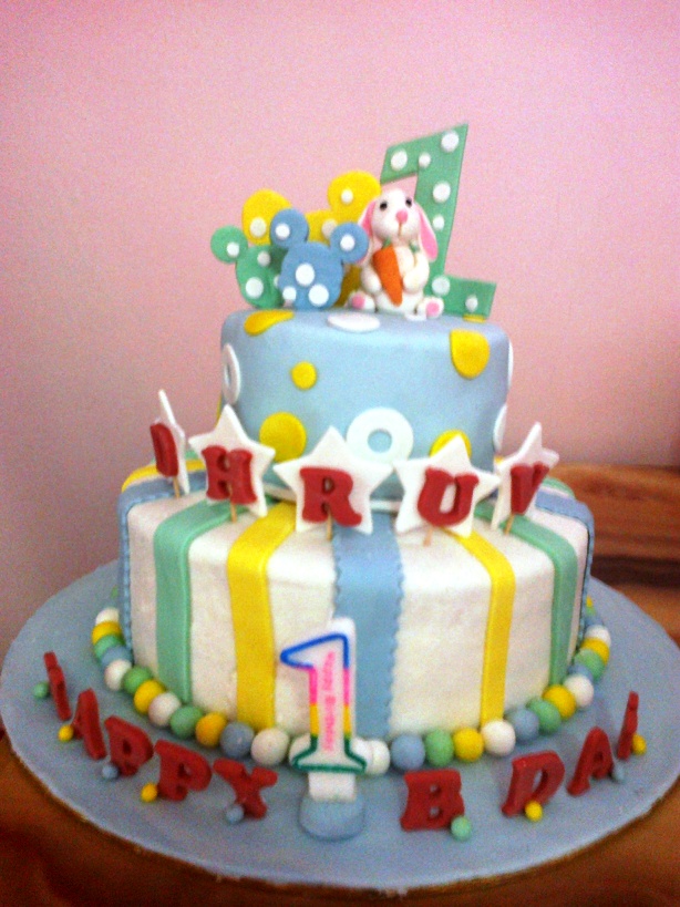 Eunice Home Bake Klang  Dhruv 1st Birthday  2 tier